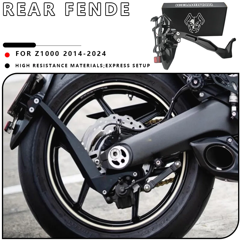 MTKRACING For KAWASAKI Z1000 2014-2024 Motorcycle rear mudguard short tail license plate holder