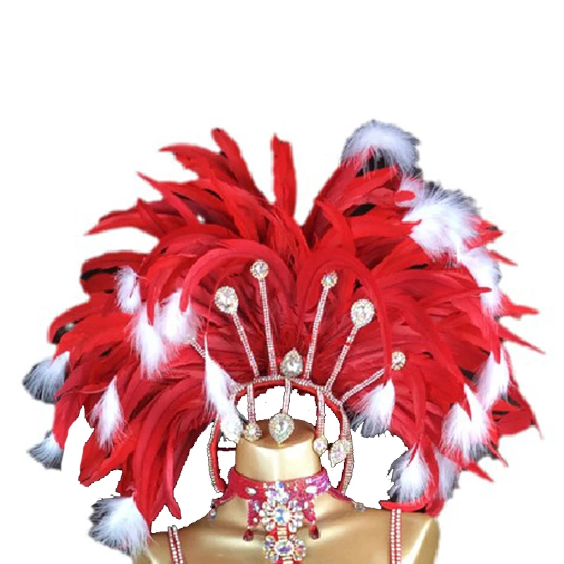 Handmade New feathers Wire head piece for samba costumes Accessories ,samba dance dress