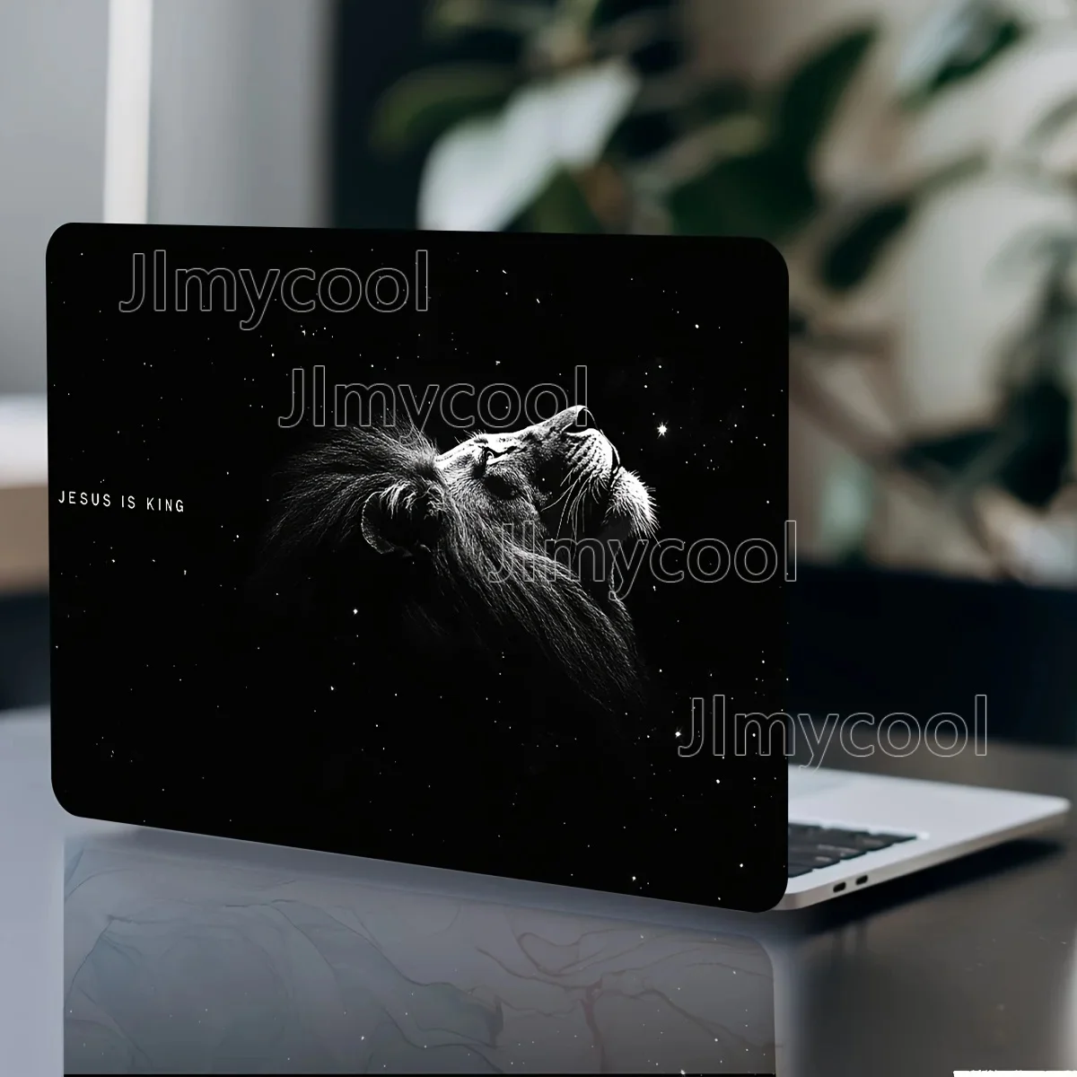 

2 Pieces of Lion Art Vinyl Laptop Skin "Jesus Is King" Theme Waterproof and Scratch Resistant Suitable for Laptops,Cars