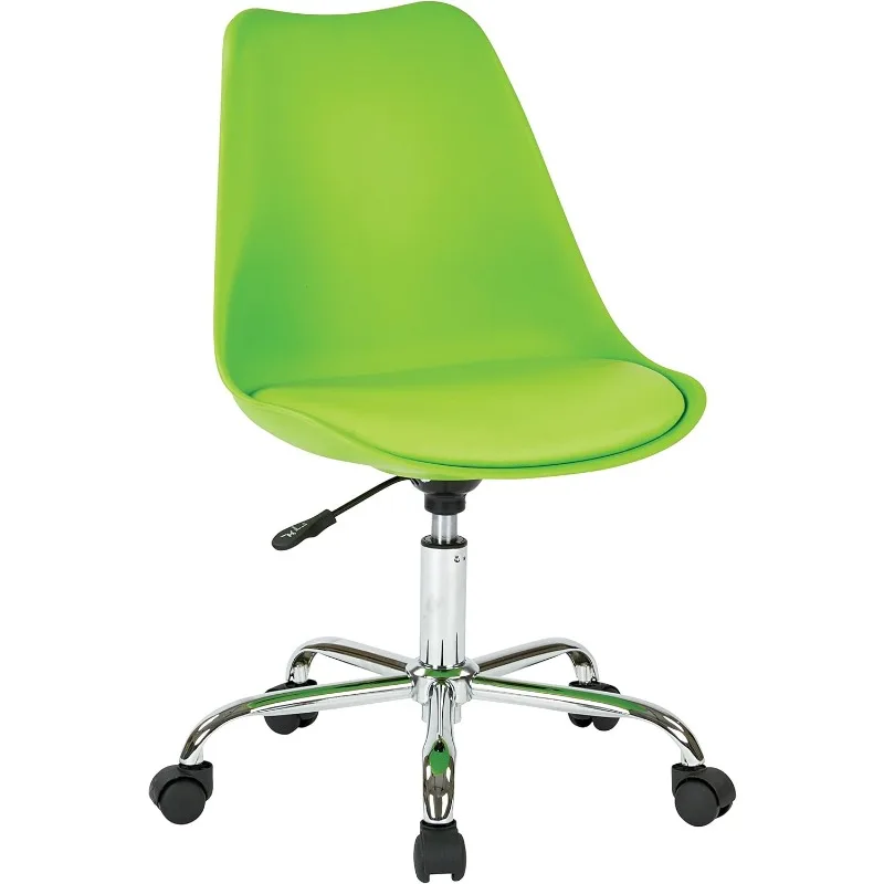 Home Furnishings  Office Task Chair with Pneumatic Chrome Base and Wheels