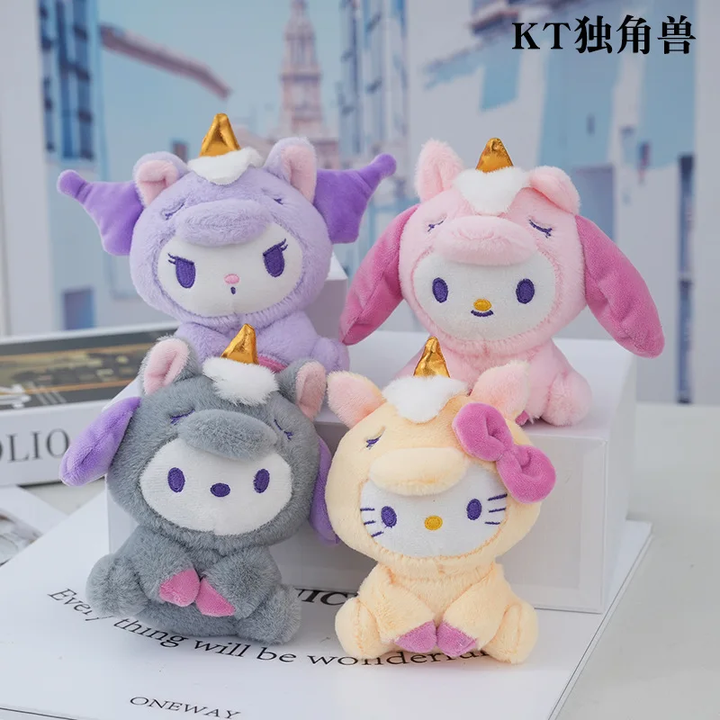 

Серия Sanrio Hello Kitty, кулон-украшение Kuromi Dressing Unicorn, домашняя модель, изысканная кукла, лучший подарок на день рождения