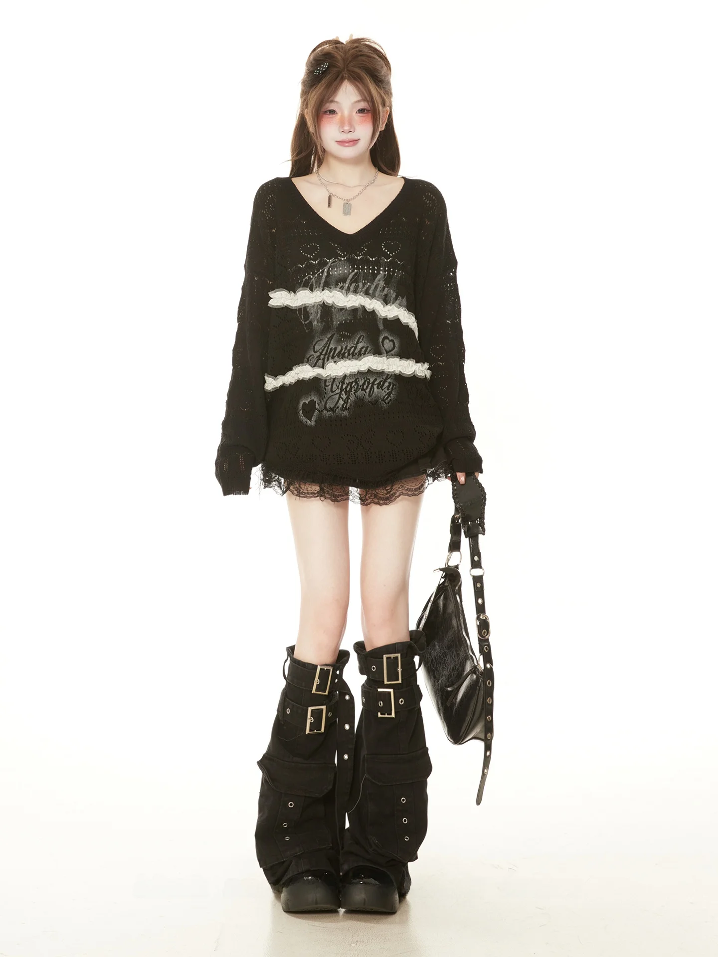 

Bla вязаный длинный све Sunade Cover up женский летний художественный ажурный дизайн V-Ne топ корейский свободный крой