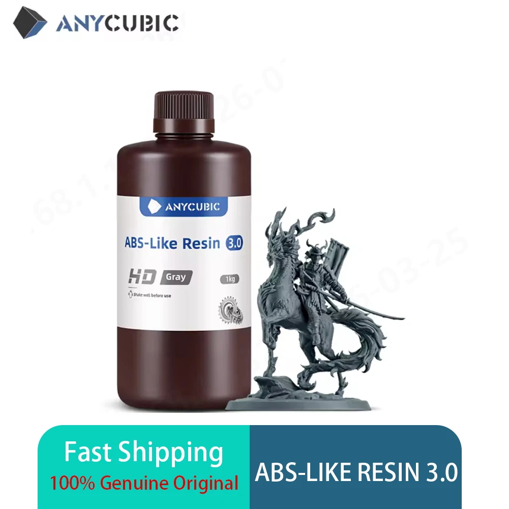 

ANYCUBIC ABS-Like Resin 3.0: Смола для 3D-принтеров LCD Mono 4 – Высокая эластичность, высокая точность, низкая усадка, низкий запах, быстрая доставка