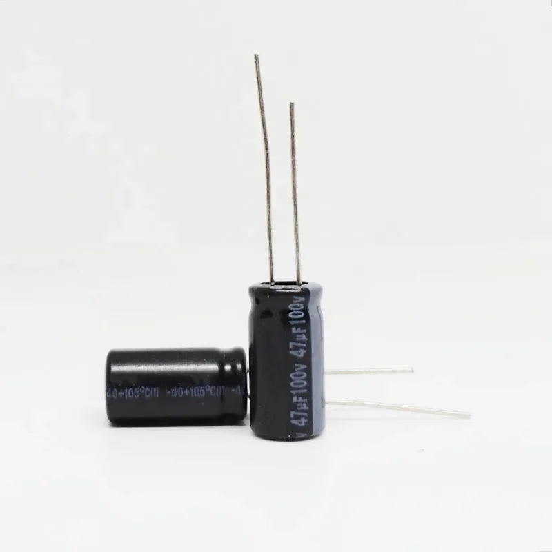 （10PCS)  100V47uF   Series  8x12mm  High Quality  100V47uF  Aluminum Electrolytic Capacitor