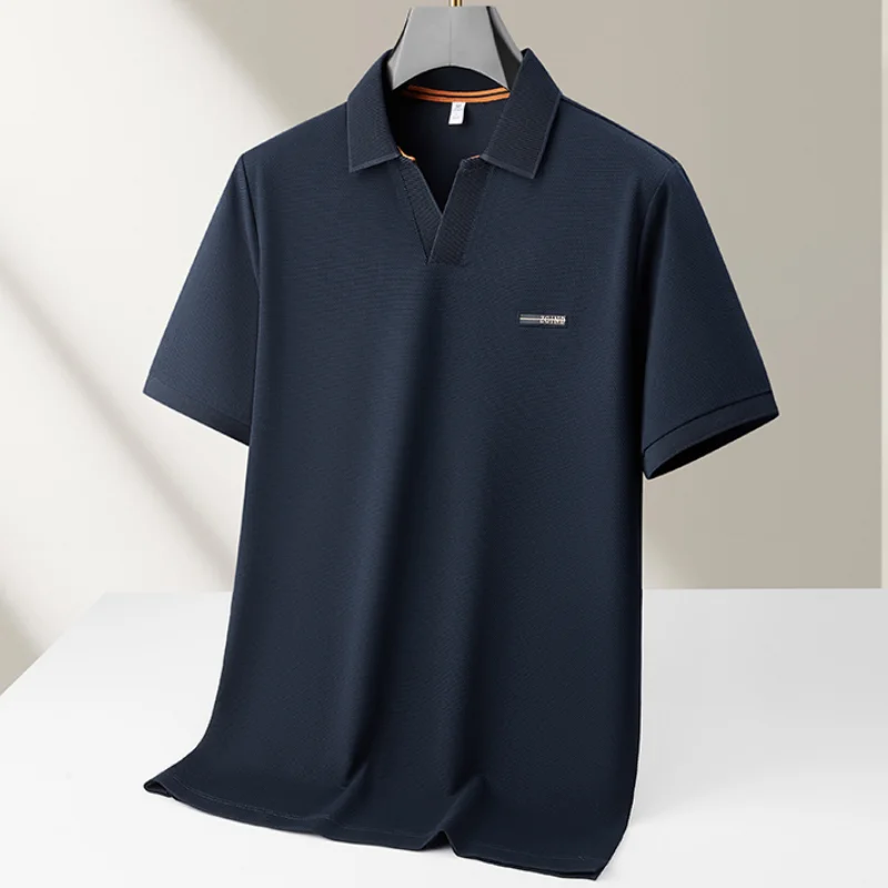 8XL 7XL 6XL 2026 New Summer Top Grade Luxury Cotton Shirts For Man Casual Brand Mens Polo Shirt Loose Lapel camisetas de hombre