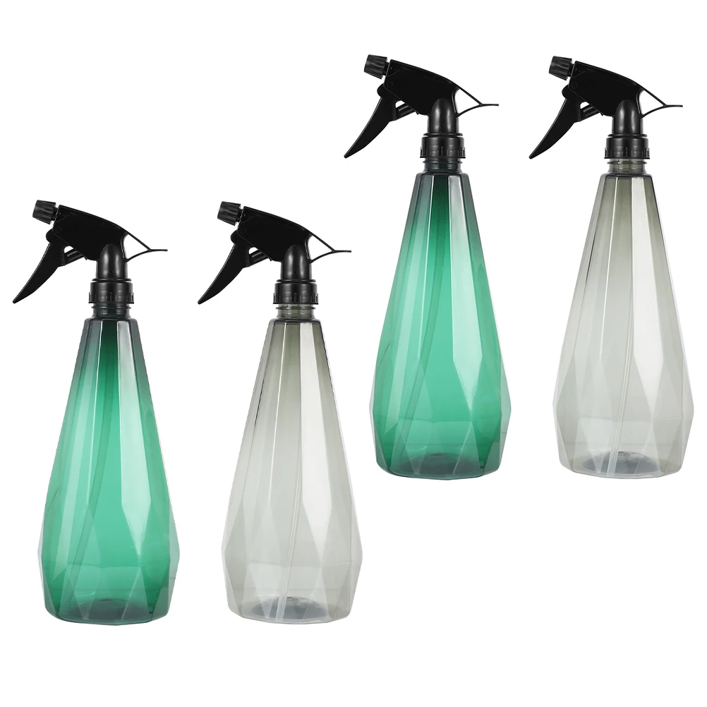 

4pcs Water Spray Bottle 1L Diamond Sprayer Gray Bamboo Leaf Gardening Cleaning Large Capacity Durable Plastic