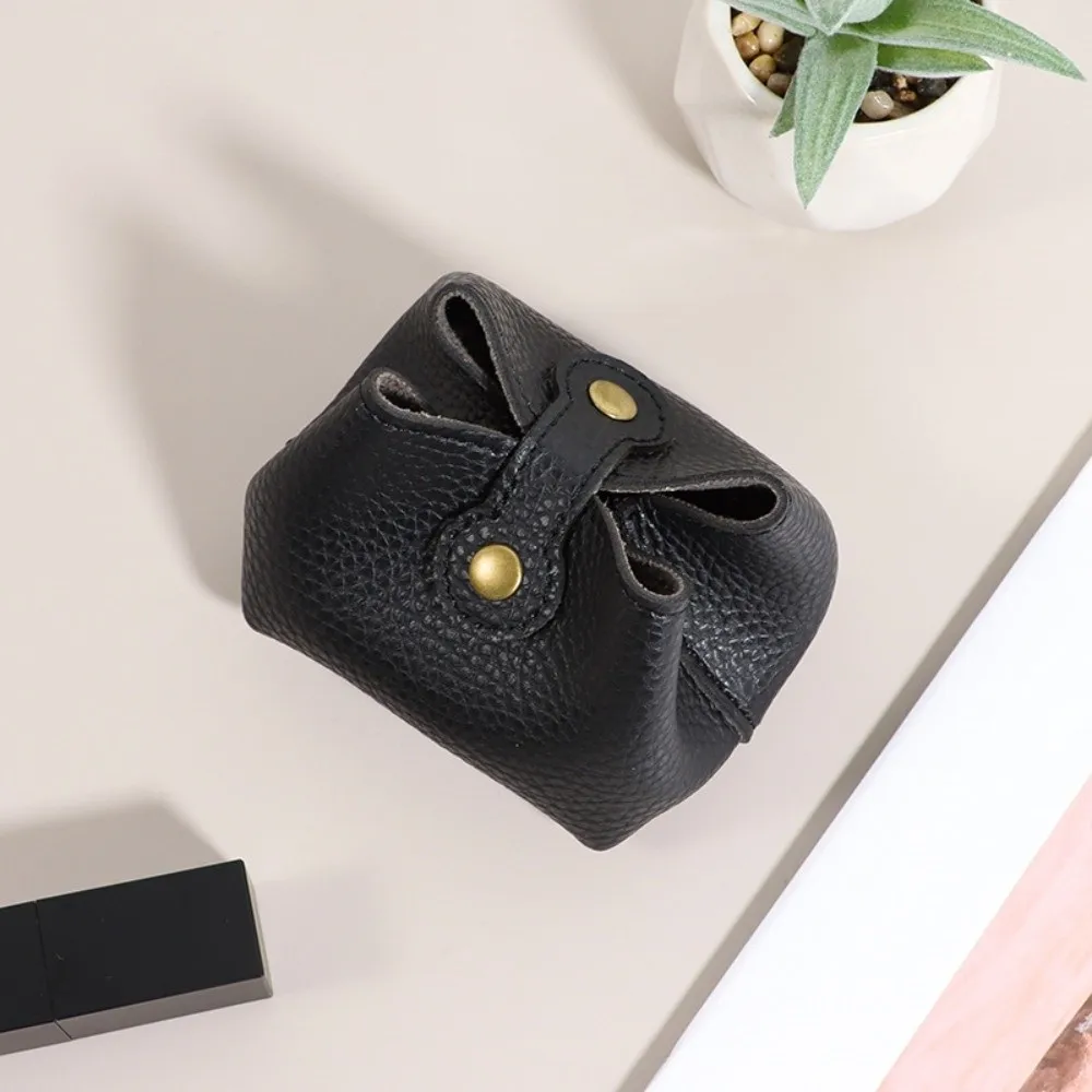 

Fashion Solid Color PU Leather Coin Purse Small Size Small Earphone Bag Multi-function Purse Men/Women Use