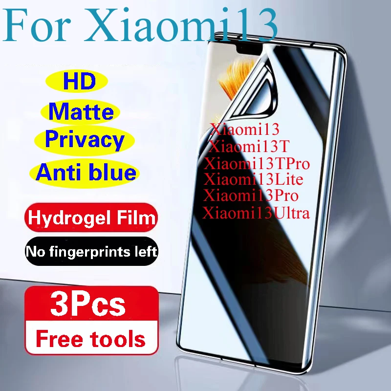 Xiaomi13TPro Privacy Screen Protector For Xiaomi 13Lite 13T Xiaomi13Pro Matte Hydrogel Film Xiaomi13Ultra HD Soft  Anti Peeping