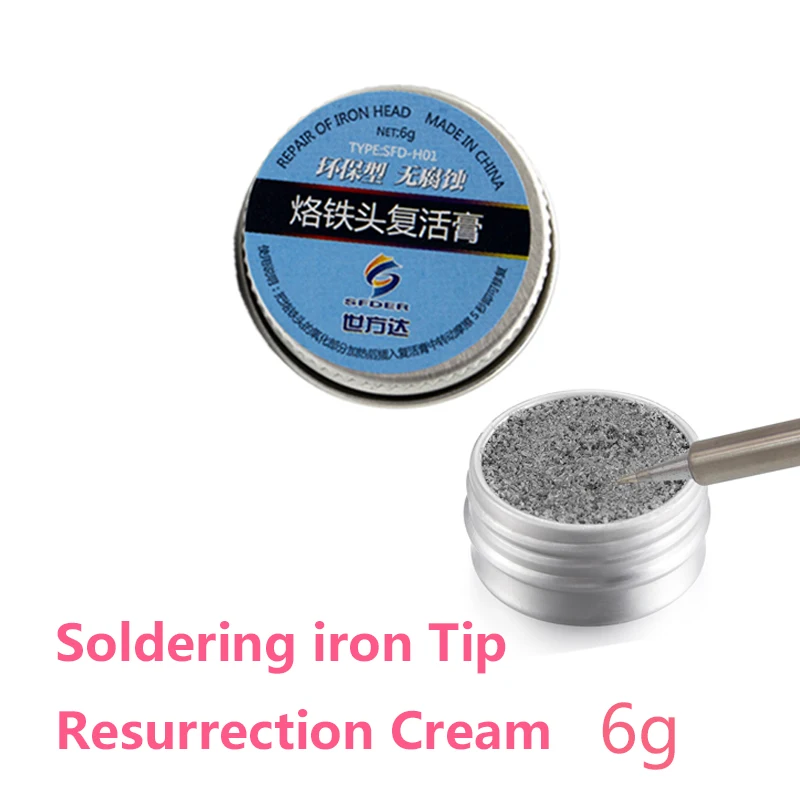 

Electrical Soldering Tip Refresher Solder Cream Clean Paste for Oxide Solder Iron Tip Head Resurrection Repair Tools 6g