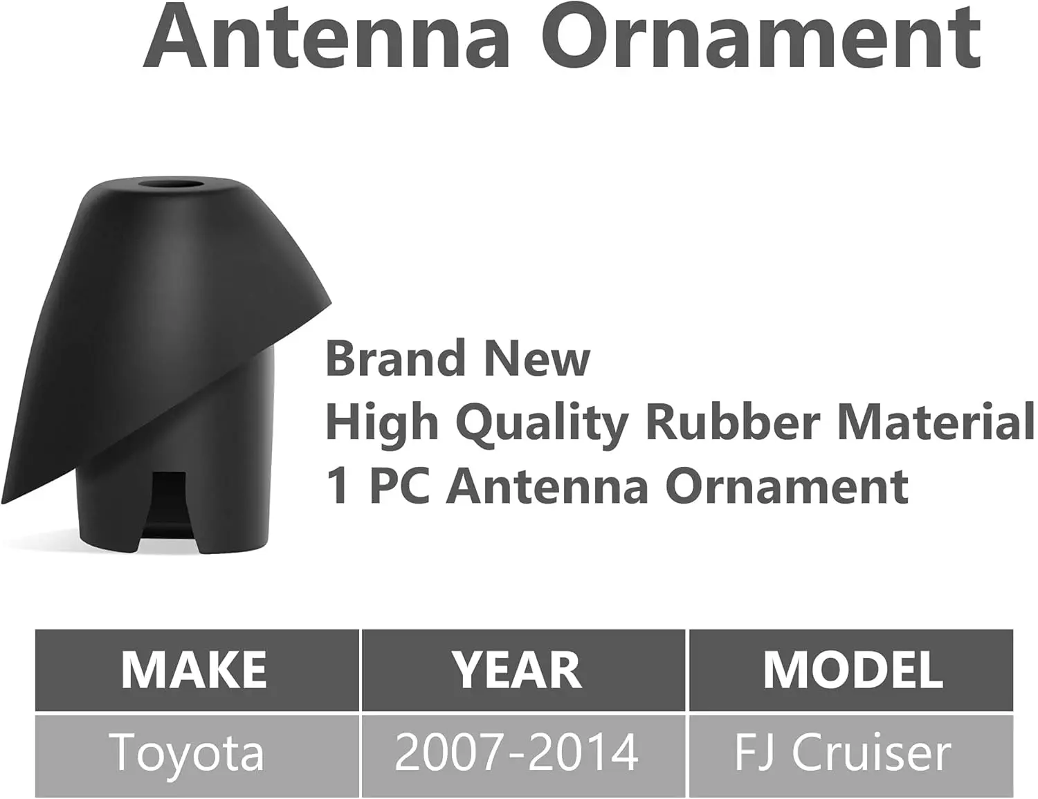 Anina Antenna Base for Toyota FJ Cruiser 2007-2017 Antenna Mount Car Radio Antenna Ornament Rubber Antenna Grommet Topper