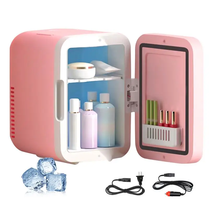 

4L Mini Makeup Fridge Electric Camping Car Refrigerator Beauty Skincare Fridge For Skincare Outdoor Traveling Drinks