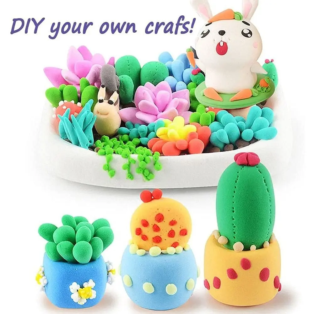 12/24/36 Color Air Dry Clay High Quality Plasticine Handicrafts Kids Toys Art Class School Art Supplies With Tools