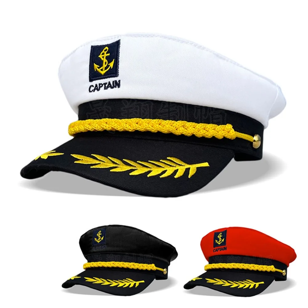 Classic European and American Style Navy Captain Hat, Costume Accessory for Women Parties and Role Play
