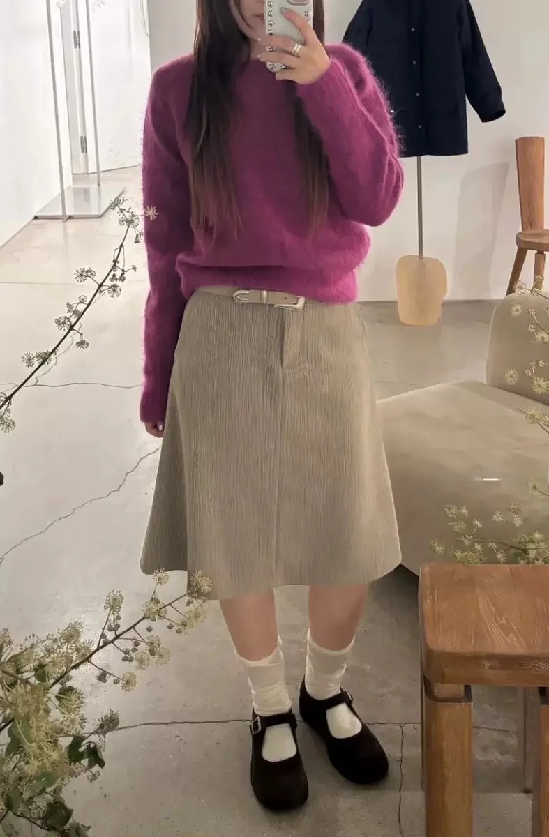 

Commute Sle Pure Color round Ne Long Sve Knitted Sweater Simple Casual Loose Fit Women's Faion Autumn Winter New Arr...