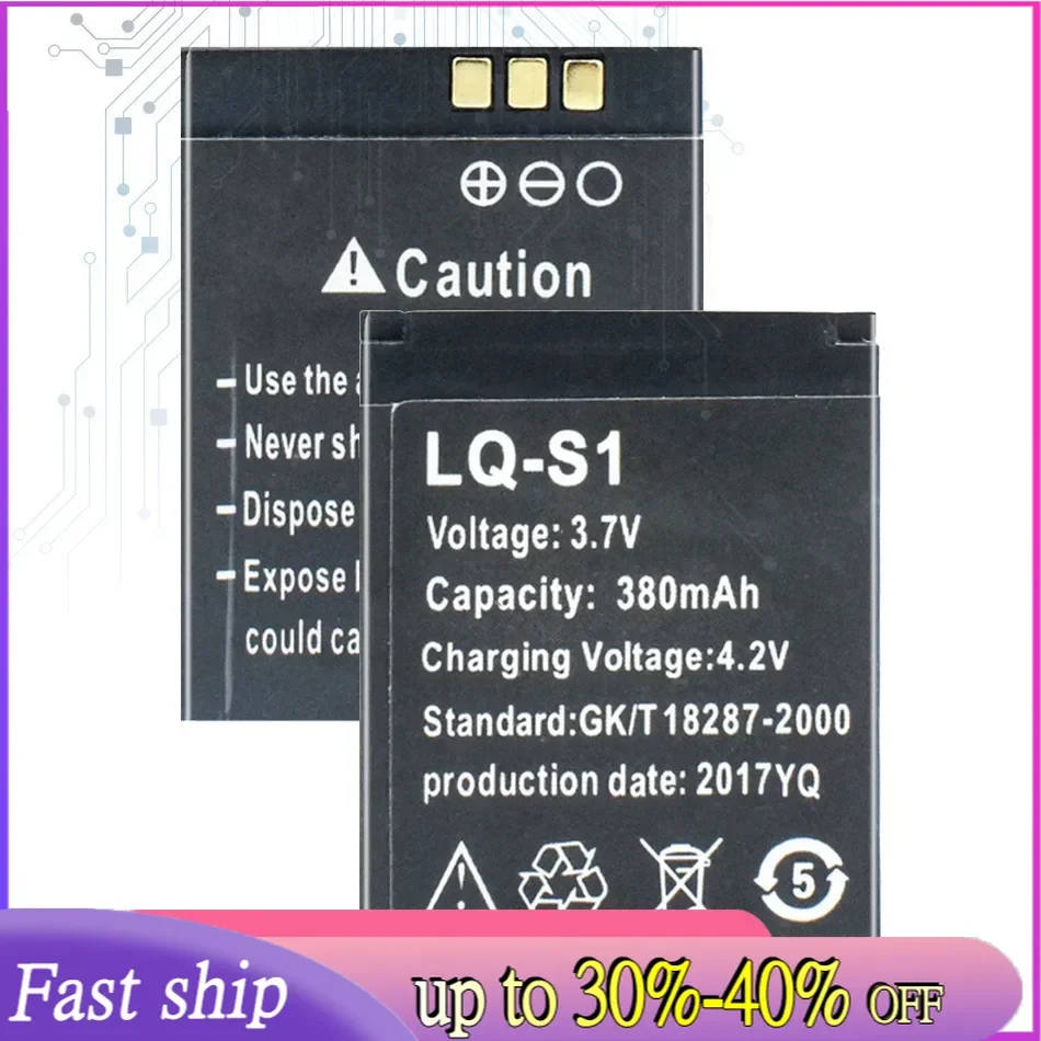 380mAh Watch Battery for Smart Watch Fashion Meter QW09 DZ09 W8 A1 V8 X6, LQ-S1