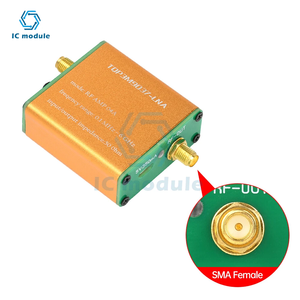 100k-6GHz Full Band Low Noise Signal Amplifier TQP3M9037-LNA Radio Signal Enhancer Module Without Battery/With Battery Optional