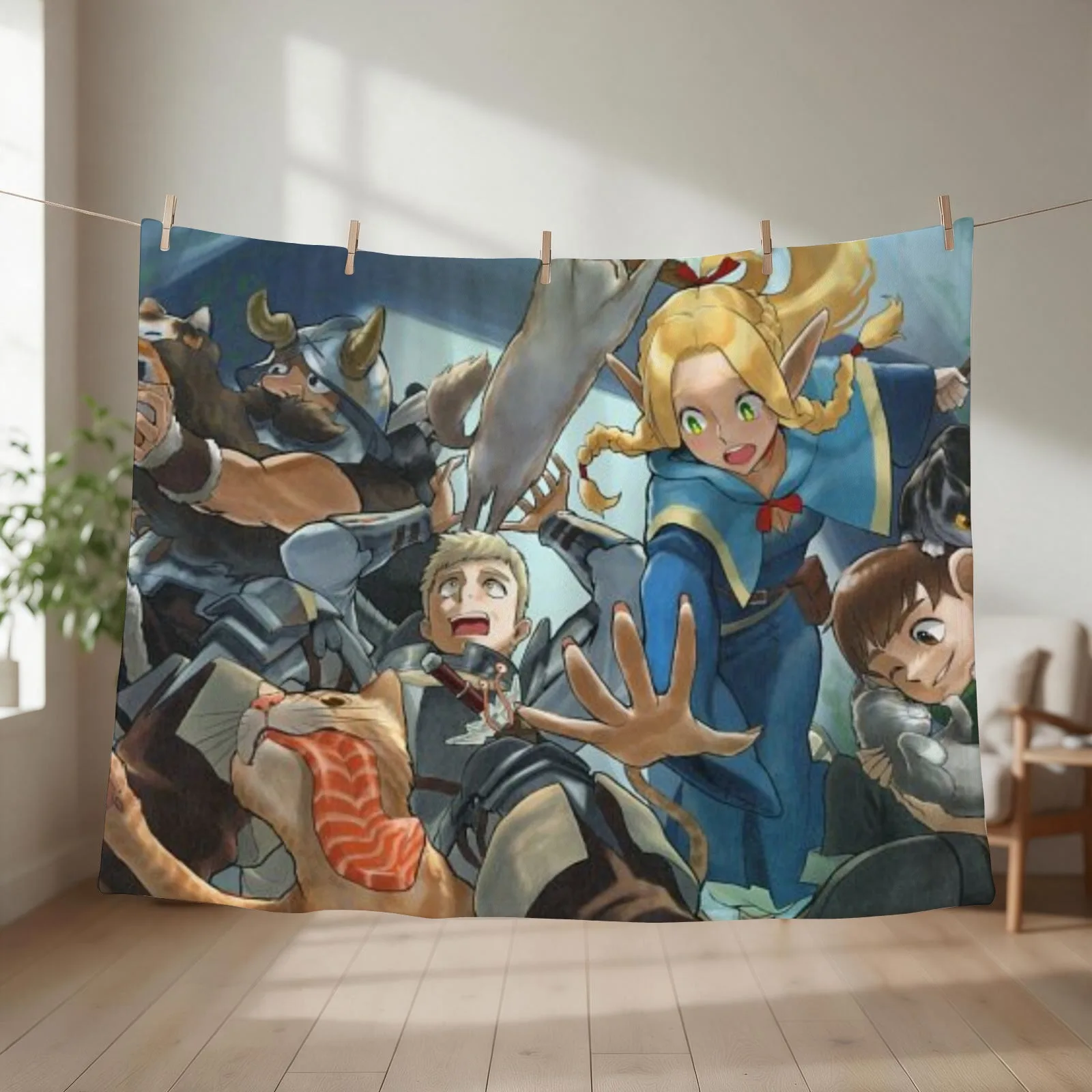 Delicious in Dungeon - All in One Throw Blanket Sofa Quilt Summer Luxury Brand Thermals For Travel Blankets