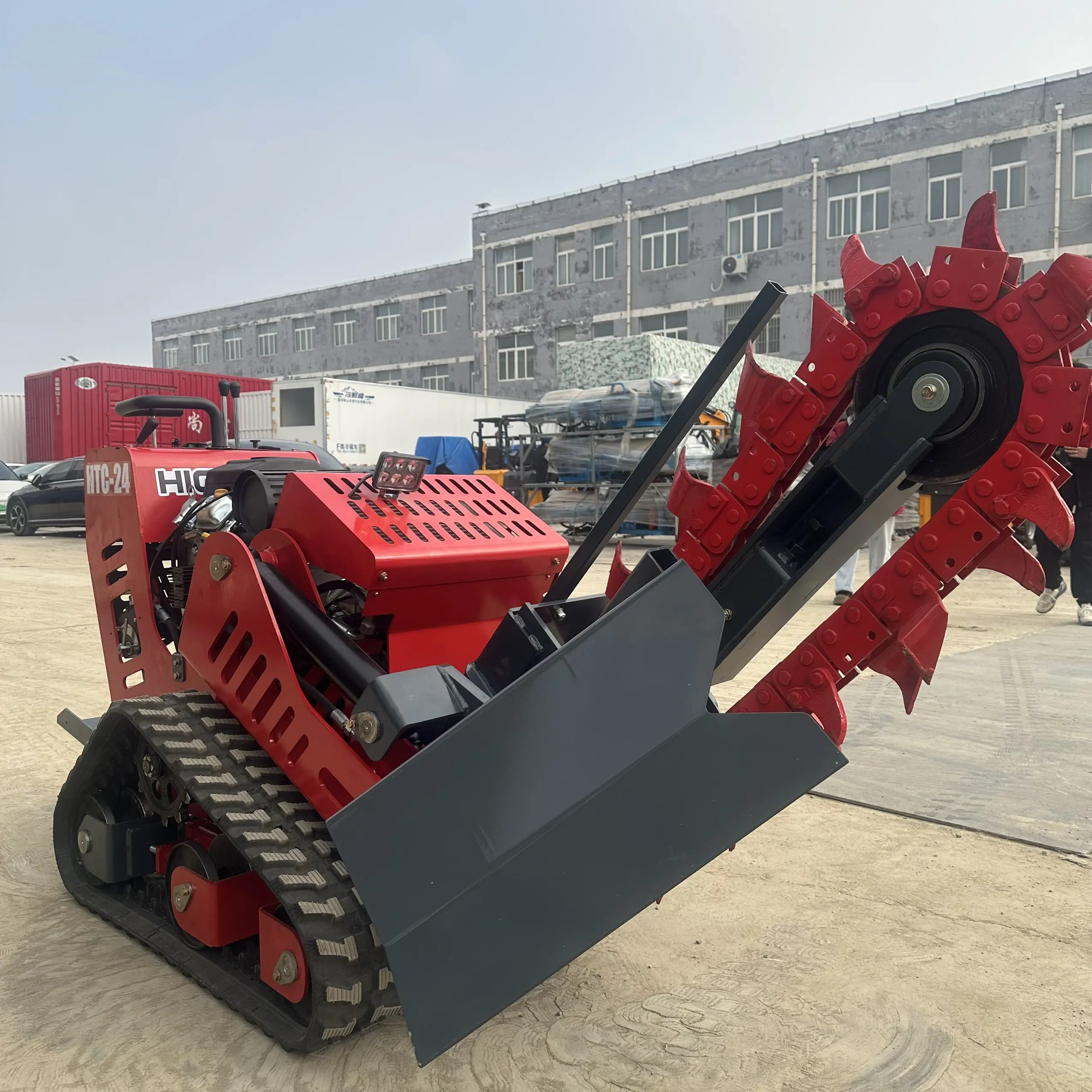 Heavy-Duty Loader-Mounted Ditching Machine, Big Width Trench, Fast Digging Chain Ditcher For Construction