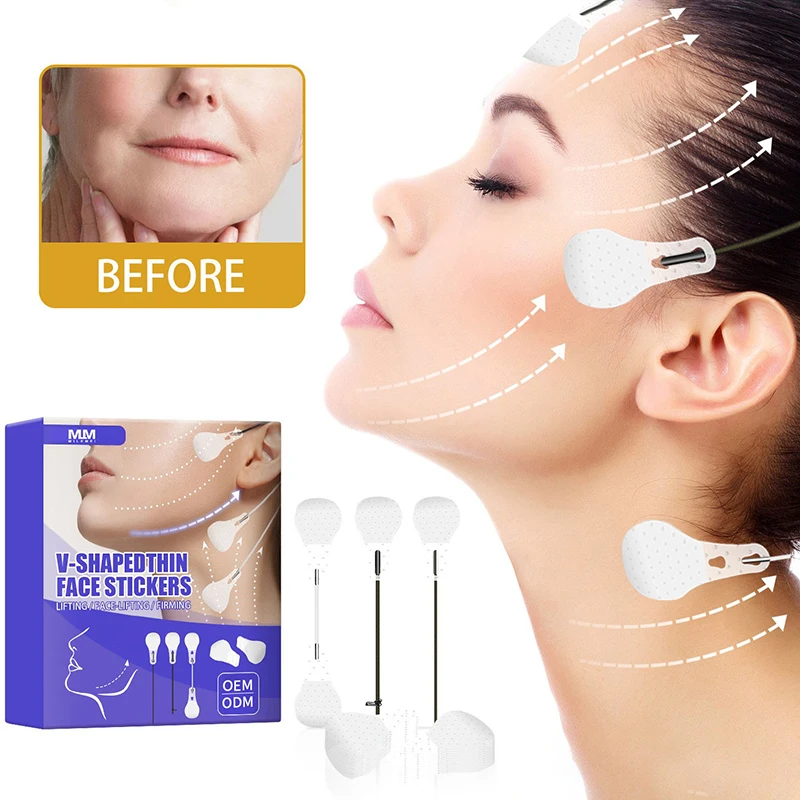 20/40/60/80PCS INSTANT INVISIBLE FACE STICKERS NECK EYE DOUBLE CHIN LIFT V SHAPE TAPES MAKEUP FACELIFTING PATCH ADHESIVES