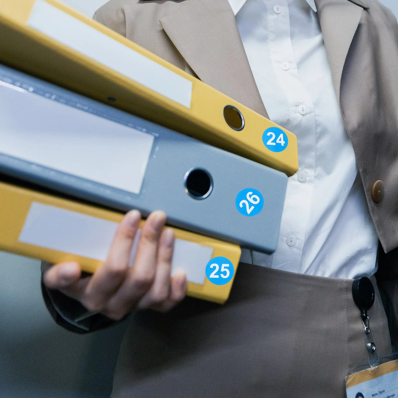 

Round Digital Labels Self-Adhesive Number Stickers For Office Classroom Organization Coding Identification Marking Wall