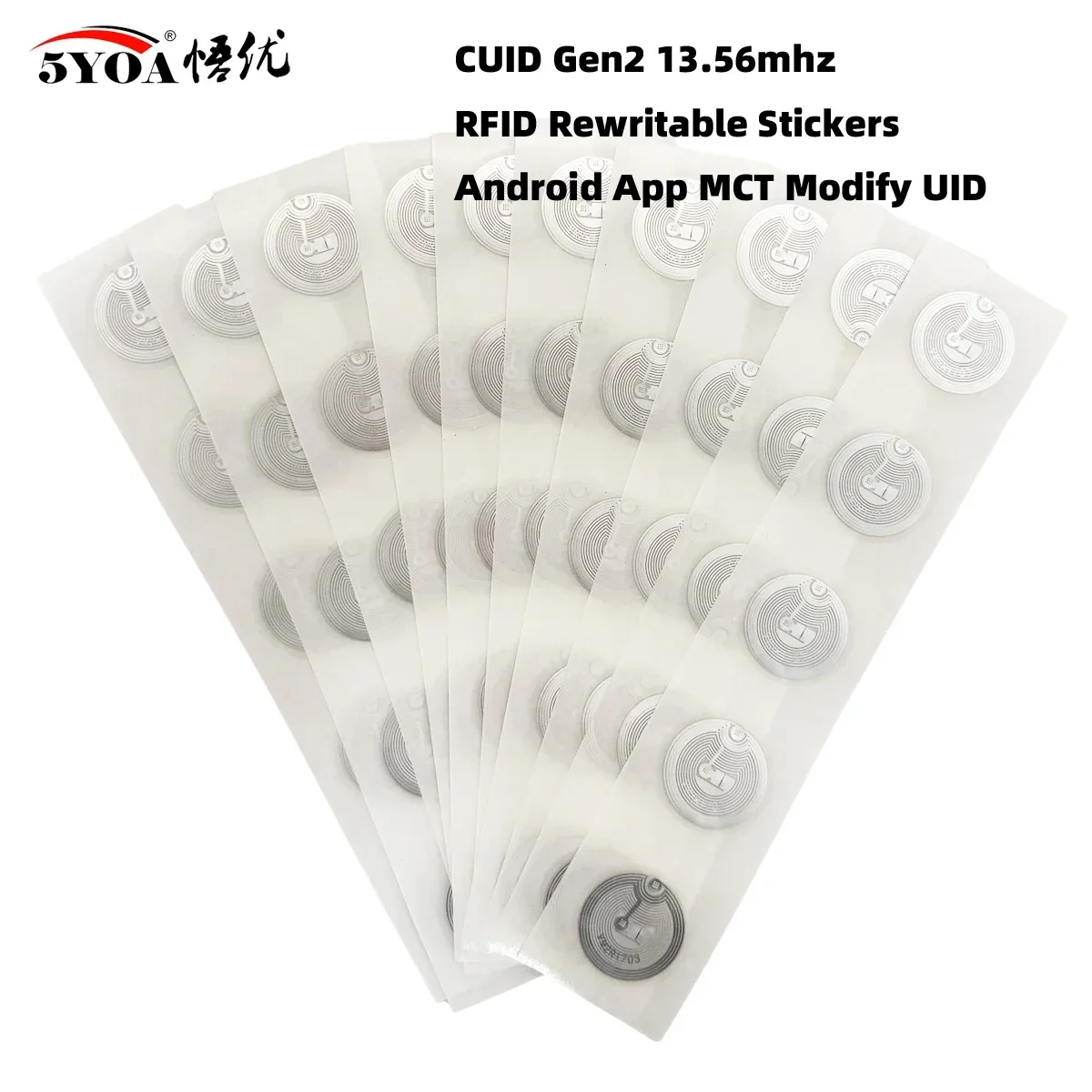 5yoa cuid gen2 regravável nfc clone token iso14443 rfid chave inteligente 13.56mhz etiqueta eletrônica mutável adesivo ic réplica crachá