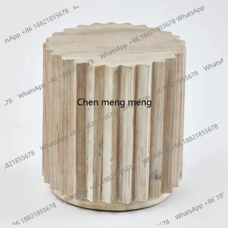 

Rustic Vintage Reclaimed Pine Made Living Room Coffee Table Round Coffee Table