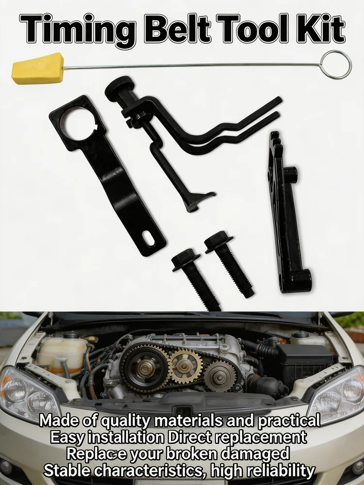 Car Belt Timing Belt Tool Kit Valve Spring Compressor Tool Kit For 4.6L 5.4L Engines Metal Plastic Car Accessories Tools