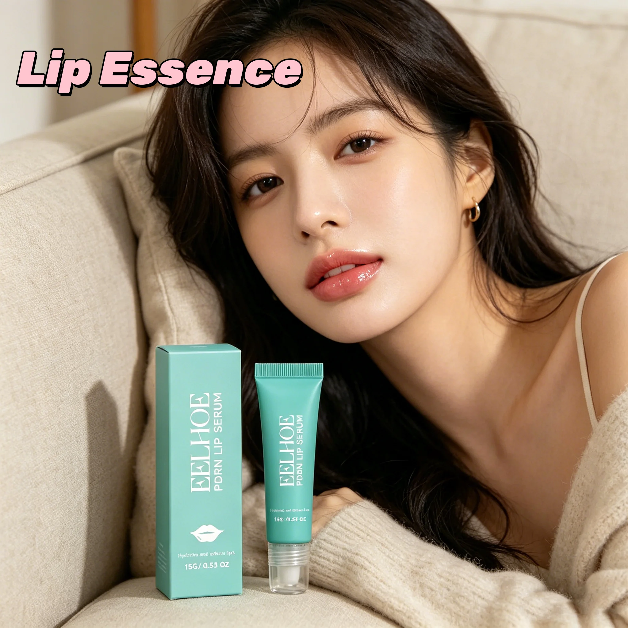 

EELHOE Lip Nourishing Serum Hydration Repair Dry Cracked Lips Anti-Aging Reduce Lip Lines Long Lasting Moisturizing Care Essence
