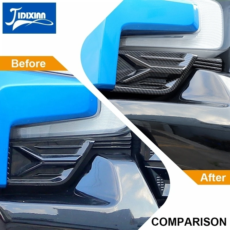 JIDIXIAN ABS Car Exterior Front Grill Bumper Side Decoration Cover for Chevrolet Silverado 2019 2020 2021 2022 2023 2024 Up