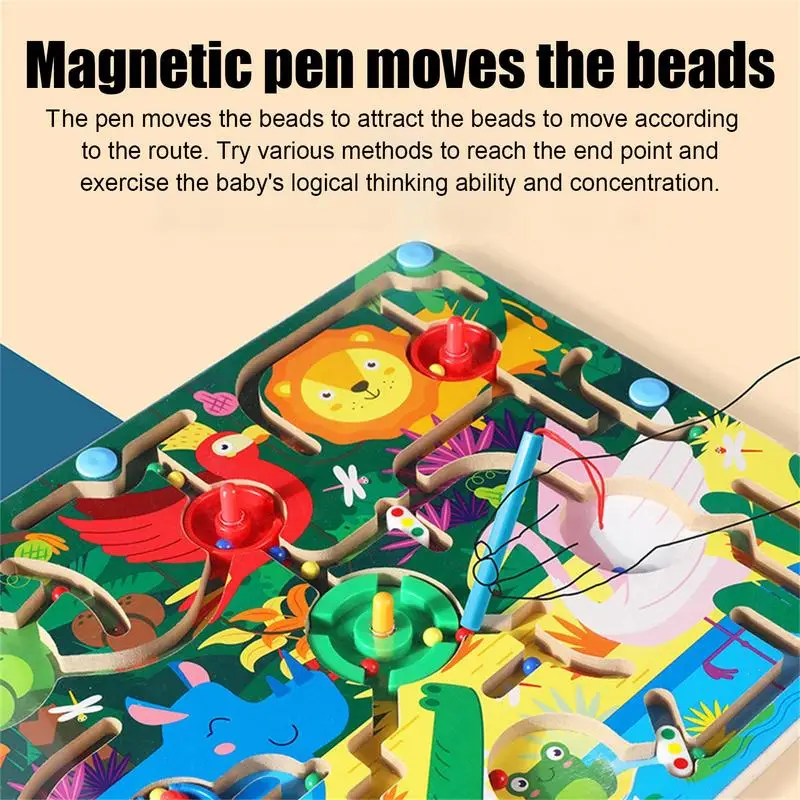 Magnetic Maze Toy Learning Puzzle Board Game Fine Motor Skill Toy Maze Game For Kids Preschool Learning Activities