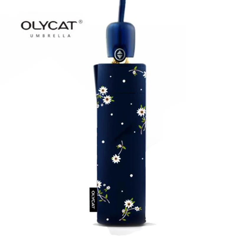 Automatic Sun Umbrella Woman,Flowers Style, Rain Folding Umbrella Girls, Olycat Parasol UV Blocking, Windproof