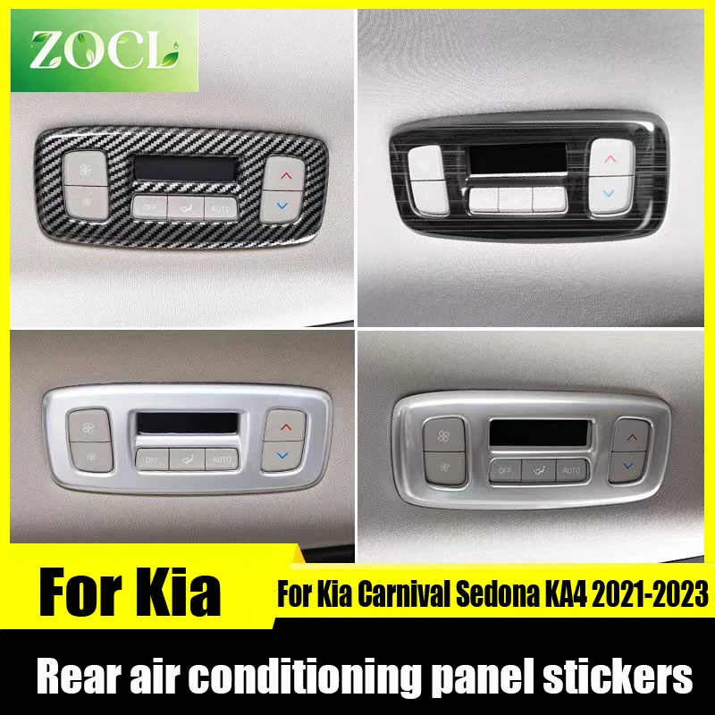 For Kia Carnival Sedona KA4 2021 2022 2023 Second row roof Rear air conditioning adjustment switch panel decorative stickers