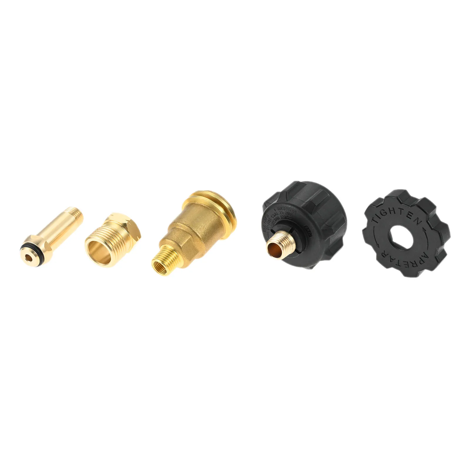 QCC1/POL 프로판 가스 호스 피팅 어댑터(1/4" NPT 커플러 세트 포함) 1/4" 수 파이프 나사 +QCC 유형 1 수 +POL 암 커넥터