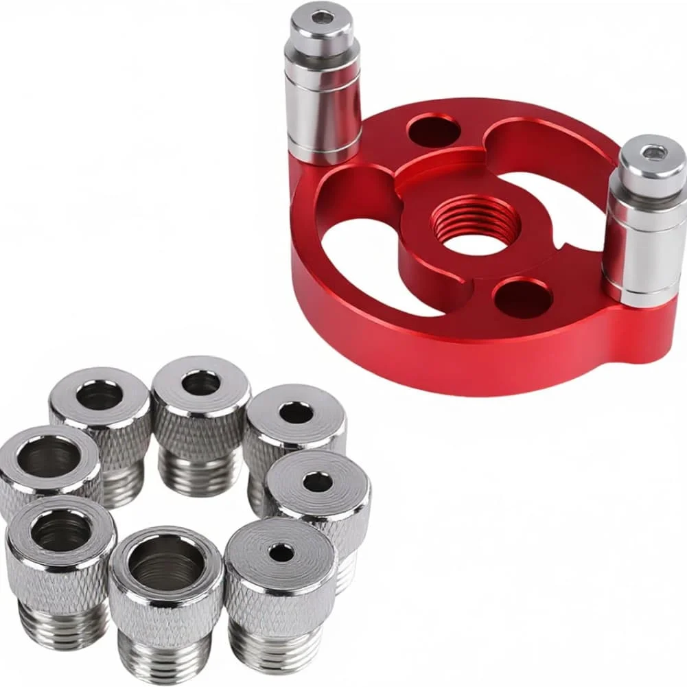 

DIY Woodworking 3mm-10mm Drill Alignment Jig Woodworking Drill Bushing Kit Anodized Aluminum Precision Center Lines