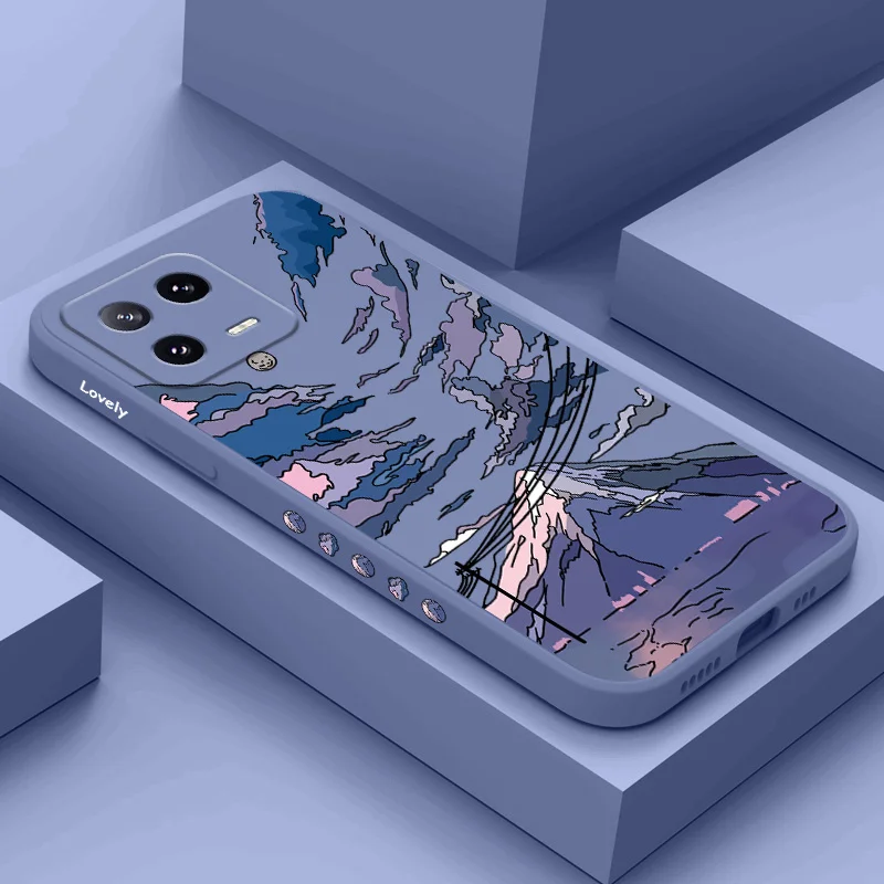 

Floating Ash Mountain Phone Case For Xiaomi Mi 15 14 14T 13 13T 12 12X 12T 12S 11 11T 10 10T 9 9T Pro Lite Liquid Silicone Cover