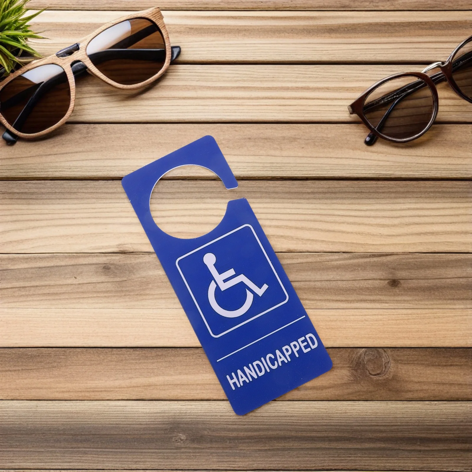 3Pcs Handicap Parking Sign PVC Weather Resistant Disabled Placard Car Hanging Permit Tag for Vehicle Door Wheelchair User