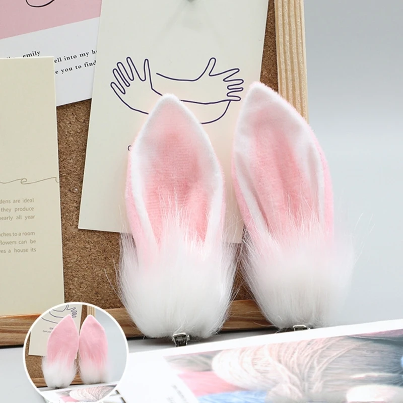 曲げ可能なウサギの耳の形のヘアクリップハロウィンコスチューム帽子女性男性用誕生日パーティーアニメテーマドロップシッピング