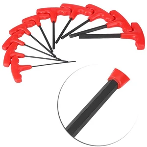 T handle hex key set with support, metric hex key, t bar with support, 10 pcs 8 Main Sales Key Biela - №8