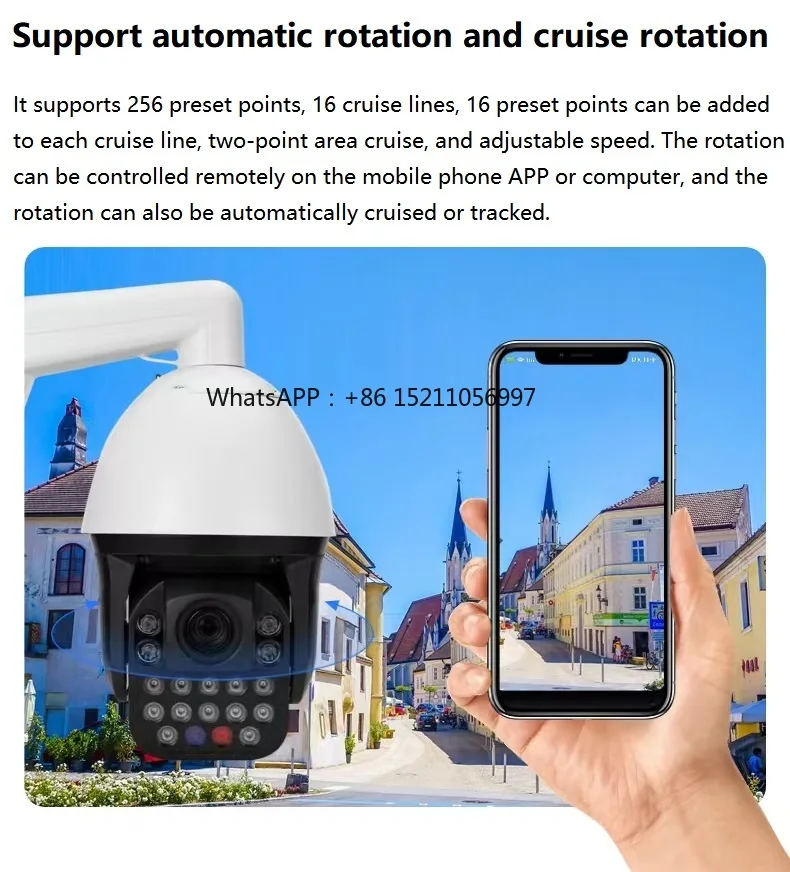 Surveillance CCTV AI Tracking Camera Camera Zoom Auto Focus Outdoor Speed Dome Camera