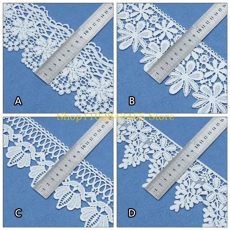 49mc 10 ярдов белая кружевная лента Woven Band Кружевая свадебные принадлежности Diy ручной одежды