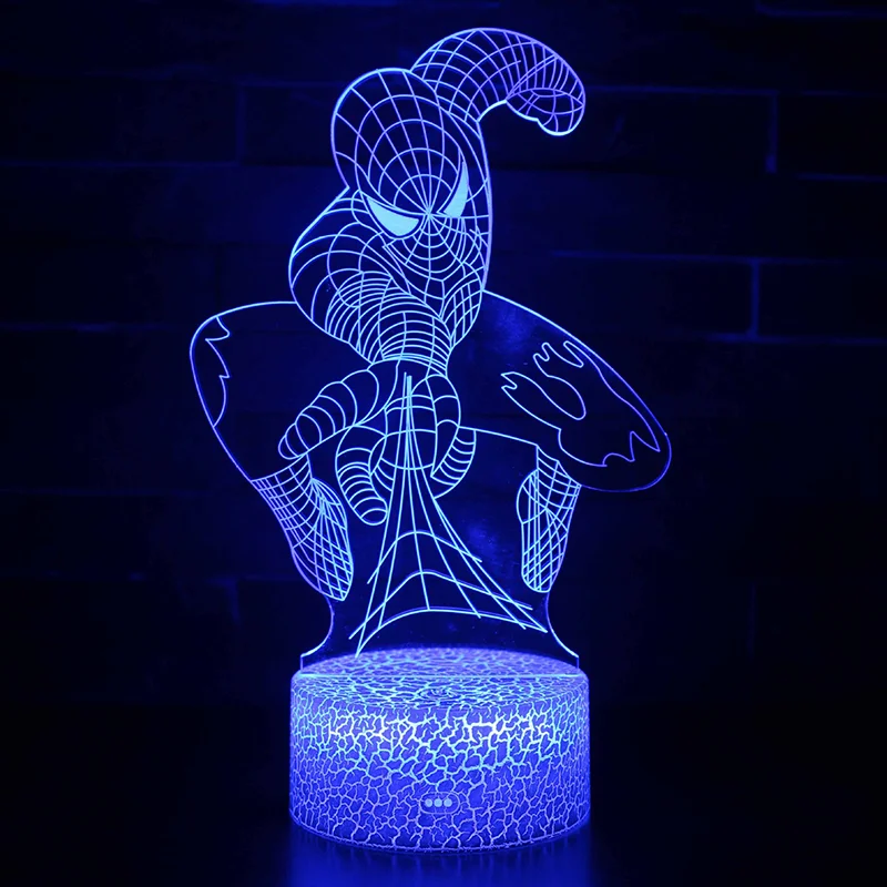7 Colors Animated Character 3D Night Light Children Gift Acrylic Led Table Lamp Living Room Bedroom Touch Sensor Desk Light