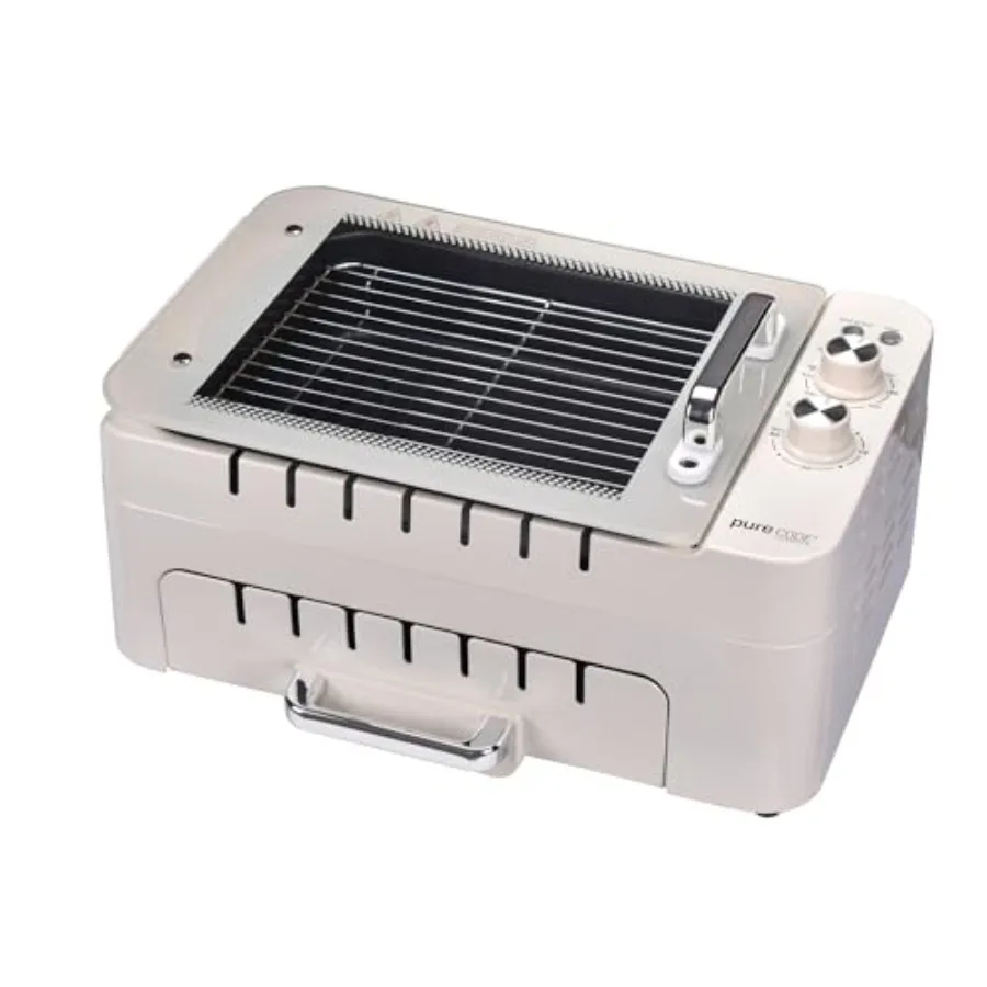 Portable Multi-Function Steam Roaster, 3-in-1 Electric Grill for Grilling, Baking and BBQ, Dual Heating Zones, Smokeless Cooker