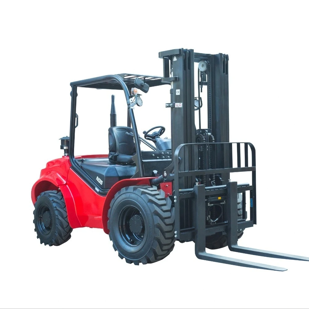UN N Series 3.5 Ton 2WD/4WD Rough Terrain Forklift, All Terrain Off-road Forklift
