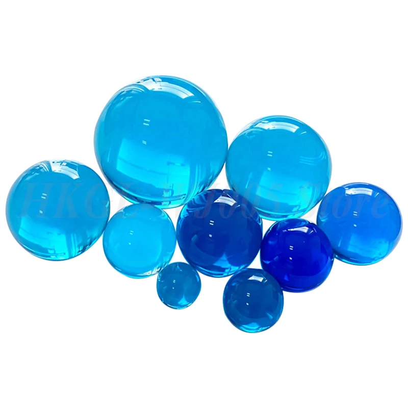 10-80mm Organic Glass Ball Transparent Colored Glass Ball Solid Smooth Round Bead Ball Glass Bead for Decoration/Magic/DIY