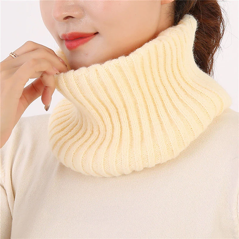 New women  Fake Collar Scarf Knitted Elastic False Collar Scarf Warm Winter Cycling Turtleneck Detachable Wrap Scarf 33*16cm