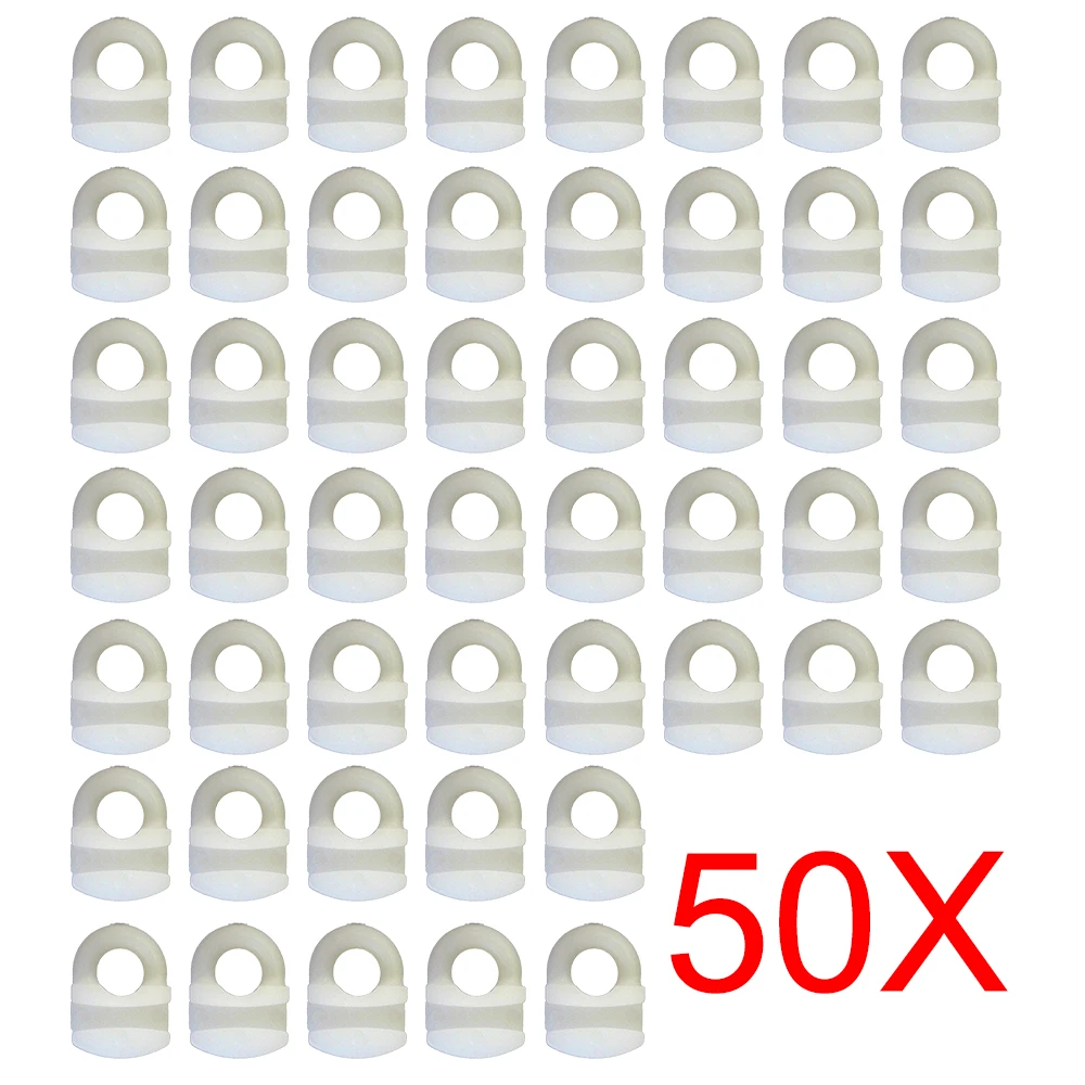 50PCS Car Curtain Track Gliders Runners Eyes Hooks for Micro Gliss Campervan/Caravan Track 10X6mm Slim RV Camper Accessories