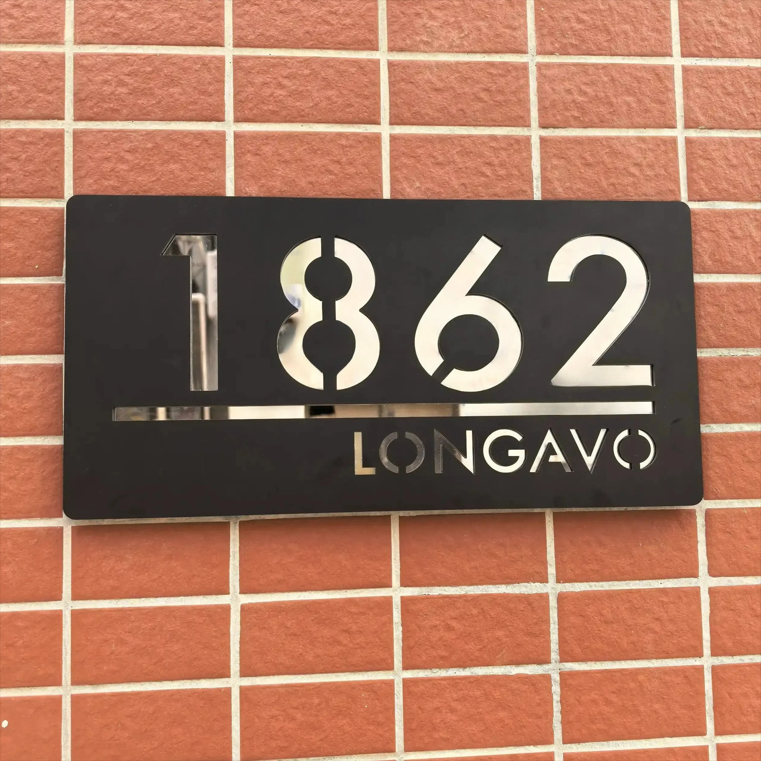 

3D Laser Cutting Acrylic Numbe Street Sign Large External House Numbers Sign Personalized Modern Residential Number House Plate