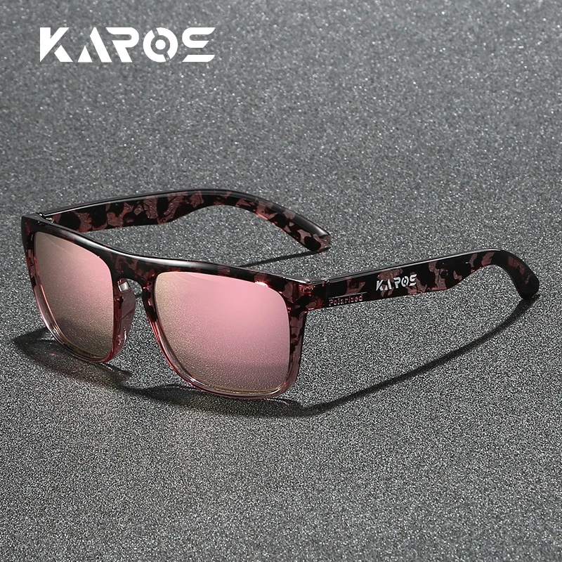KAROS Polarisierte Sonnenbrille für Herren/Damen, Camo-Rahmen, UV400-Schutz zum Fahren, Angeln, Radfahren