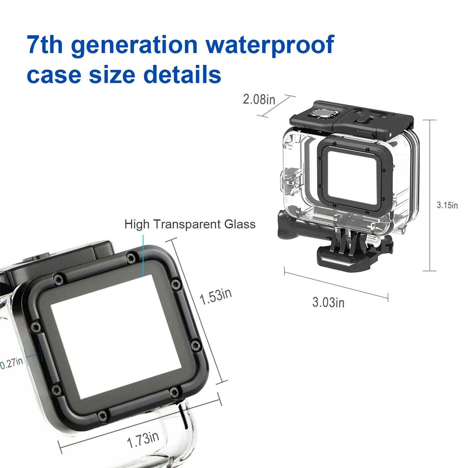 GoPro Hero 5 6 7 Black Waterproof Housing Case Underwater Driving For Go Pro 5 6 Protective Dive Cover Action Camera Accessoris