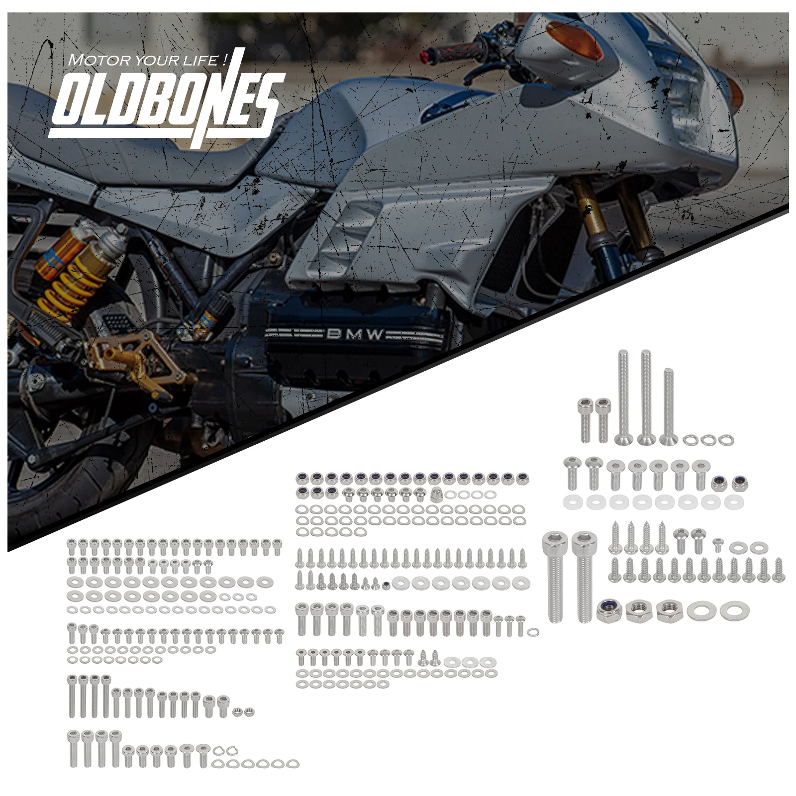 

258PCS Stainless Steel Screw Kit Bodywork Fairing Bolts Cafe Racer For BMW R75/6